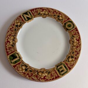 American Atelier Noel Red and Gold Decorative Dinner Plate Replacement
